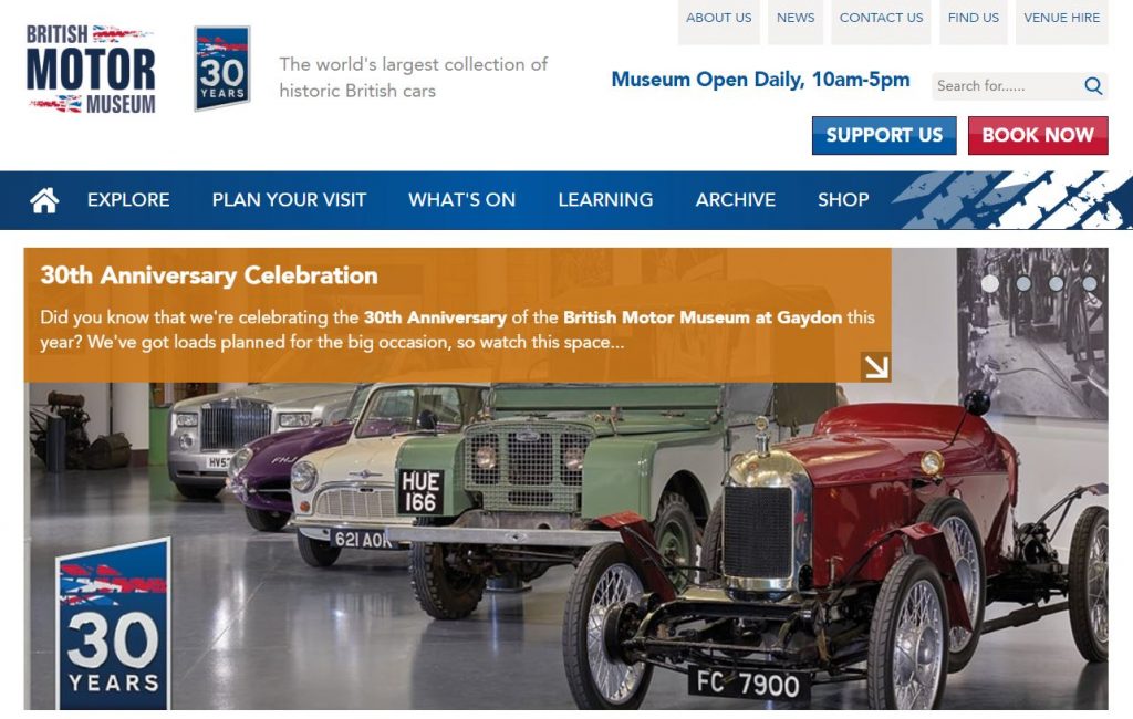 British Motor Museum Gaydon Evoke Classics Events