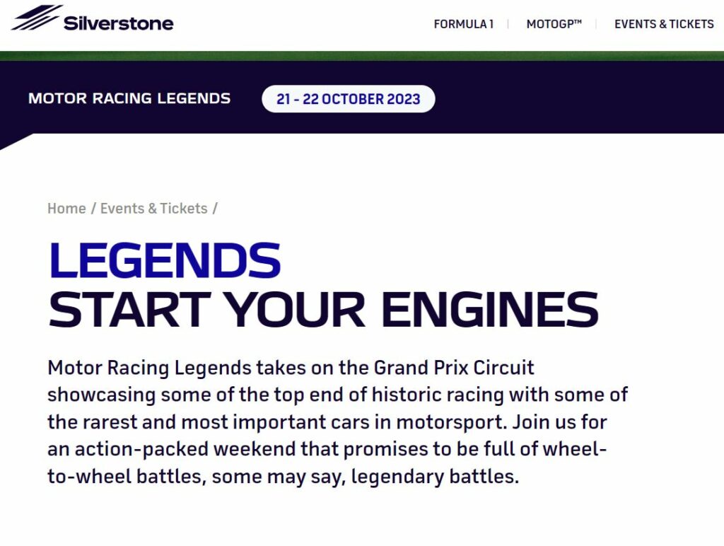 Silverstone Legends Event